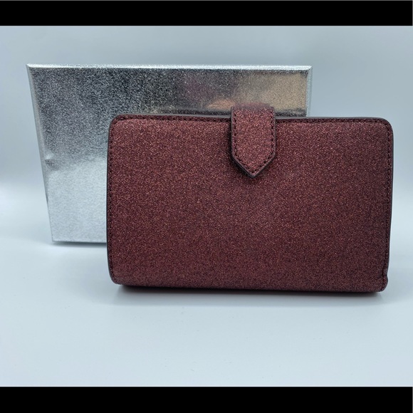 Kate Spade Shimmy boxed medium compartment bifold wallet, deep nova, NWT/NIB - Picture 8 of 16